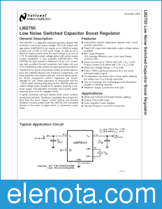 National Semiconductor LM2750 datasheet
