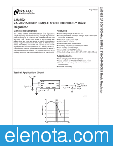National Semiconductor LM2852 datasheet