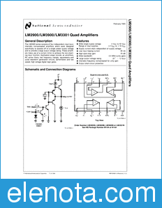 National Semiconductor LM2900 datasheet