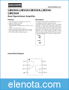 Fairchild Semiconductor LM2904 datasheet