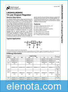 National Semiconductor LM2940CT datasheet