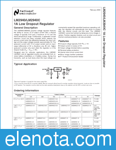 National Semiconductor LM2940 datasheet