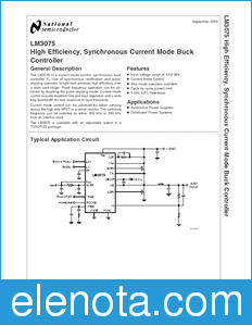National Semiconductor LM3075 datasheet