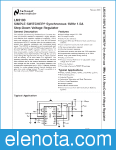 National Semiconductor LM3100 datasheet