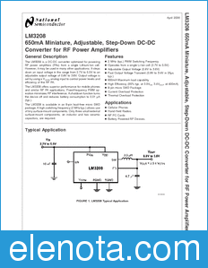 National Semiconductor LM3208 datasheet