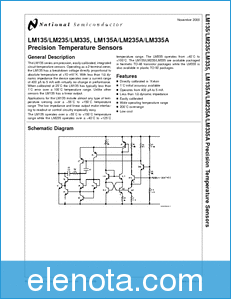 National Semiconductor LM335Z datasheet