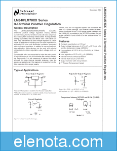 National Semiconductor LM340 datasheet