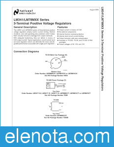 National Semiconductor LM341 datasheet