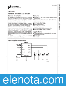 National Semiconductor LM3595 datasheet