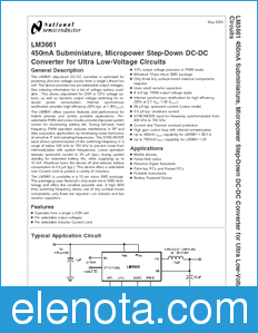 National Semiconductor LM3661 datasheet