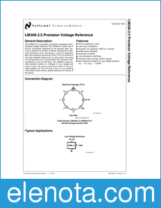 National Semiconductor LM368-2.5 datasheet