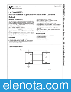 National Semiconductor LM3700 datasheet