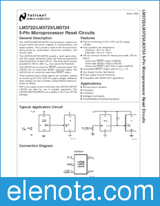 National Semiconductor LM3722 datasheet