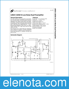 National Semiconductor LM381 datasheet