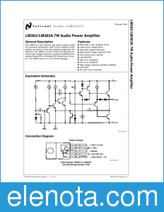 National Semiconductor LM383 datasheet