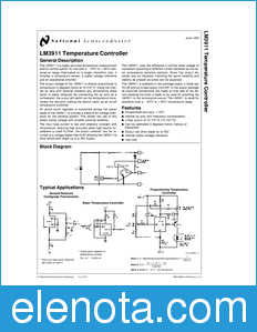 National Semiconductor LM3911 datasheet
