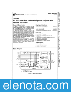 National Semiconductor LM4545 datasheet