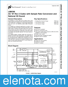 National Semiconductor LM4546 datasheet