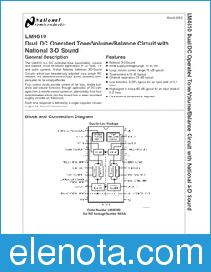 National Semiconductor LM4610 datasheet