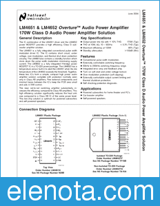National Semiconductor LM4651 datasheet