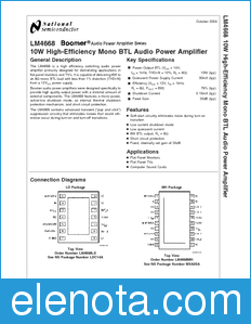 National Semiconductor LM4668 datasheet