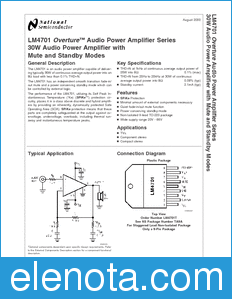 National Semiconductor LM4701 datasheet