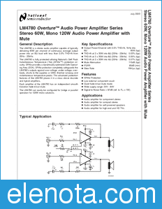 National Semiconductor LM4780 datasheet