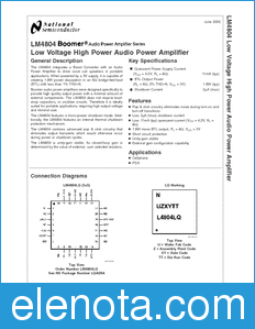 National Semiconductor LM4804 datasheet