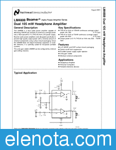 National Semiconductor LM4808 datasheet