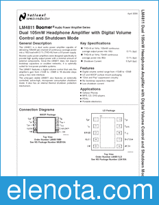 National Semiconductor LM4811 datasheet