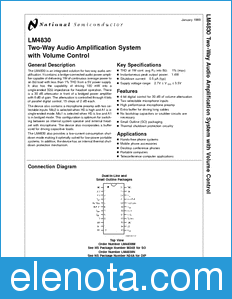 National Semiconductor LM4830 datasheet