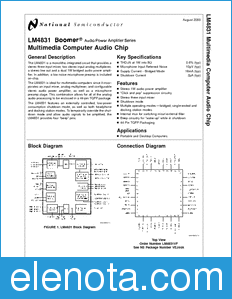 National Semiconductor LM4831 datasheet