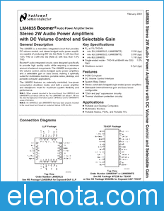 National Semiconductor LM4835 datasheet