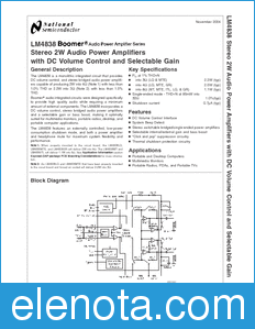 National Semiconductor LM4838 datasheet
