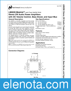 National Semiconductor LM4839 datasheet
