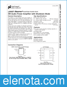 National Semiconductor LM4871 datasheet