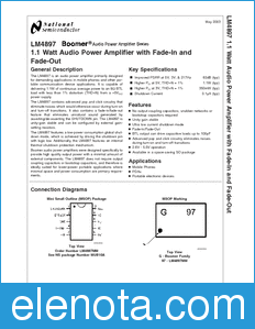 National Semiconductor LM4897 datasheet