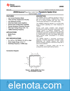 Texas Instruments LM4960 datasheet