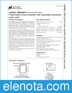 National Semiconductor LM4990 datasheet