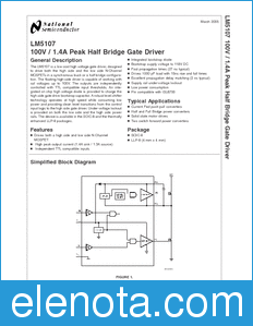 National Semiconductor LM5107 datasheet