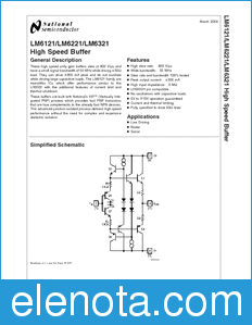 National Semiconductor LM6121 datasheet