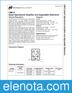 National Semiconductor LM614 datasheet