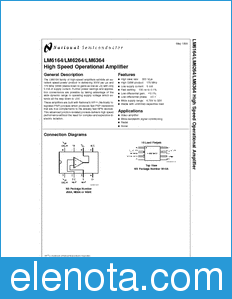 National Semiconductor LM6164 datasheet