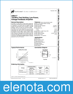 National Semiconductor LM6317 datasheet