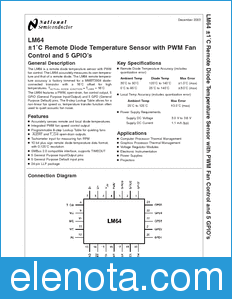 National Semiconductor LM64 datasheet