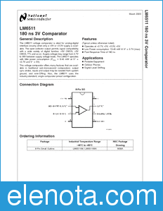 National Semiconductor LM6511 datasheet