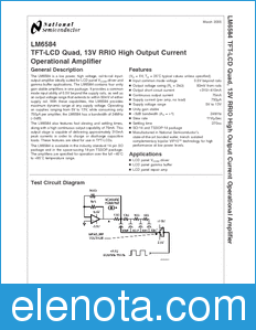 National Semiconductor LM6584 datasheet
