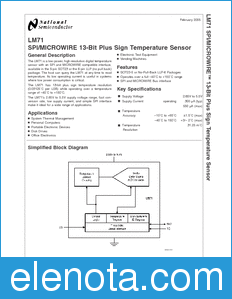 National Semiconductor LM71 datasheet