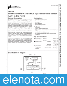 National Semiconductor LM74A datasheet