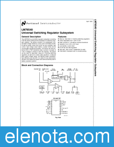 National Semiconductor LM78S40 datasheet
